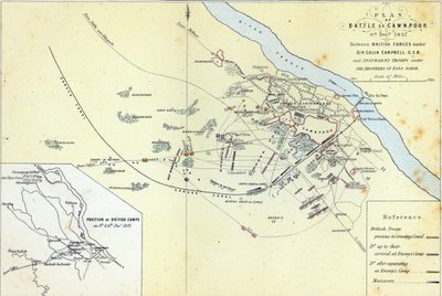 Plan of the Battle of Cawnpoor, 6th December 1857, Engraved by Guyot und Wood, Published by William Mackenzie, c.1860 by English School